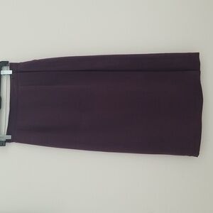 nwt Talbots Washed Silk Wrap Midi Skirt, Eggplant Color